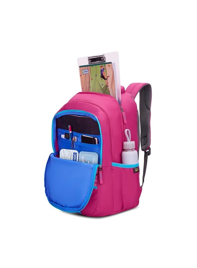 سكاي باجز Skybags Peeps 36L Casual Backpack for Boys & Girls with 3 Compartments, Air Mesh Back Panel, Built-to-Last Straps & Bottle Pockets | Adjustable Shoulder Strap | Stylish Backpack for Kids - Unisex - Image 4